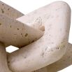 Knotted effect sculpture in natural travertine finish