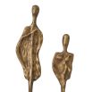 Gorgeous contemporary two piece sculpture in brass finish