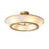 glamorous brass ceiling light with translucent glass