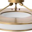 glamorous brass ceiling light with translucent glass