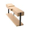 Natural oak cubist design console table