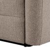 Luxurious sofa with curved backrest in grey upholstery