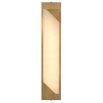 Brass wall light with cube alabaster light
