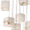 Glamorous chandelier with alabaster cube shades