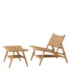 A stylish rattan outdoor chair and footstool by Eichholtz 