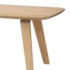 gorgeous natural wood dining table with curved edges 