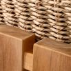 Woven outdoor dining chair in natural