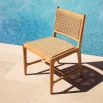 Dreamy natural outdoor dining chair with woven finish
