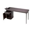 Brown-grey desk with rattan style drawer
