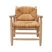Stunning rustic armchair with woven backrest and seat