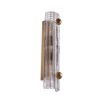 Glamorous brass wall lamp with textured glass shade
