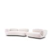 Rounded, shapely sofa upholstered in Lyssa Off-White