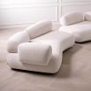 Rounded, shapely sofa upholstered in Lyssa Off-White