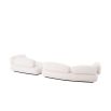 Rounded, shapely sofa upholstered in Lyssa Off-White