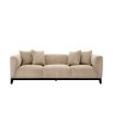 Cosy upholstered 3 seater sofa with plush padding and 4 scatter cushions