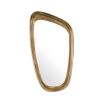 Luxurious vintage brass finish mirror with wide and deep frame