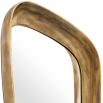 Luxurious vintage brass finish mirror with wide and deep frame