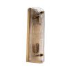 Glamorous brass wall lamp with textured glass shade