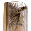 Glamorous brass wall lamp with textured glass shade