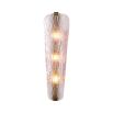 Glamorous brass wall lamp with textured glass shade
