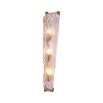 Glamorous brass wall lamp with textured glass shade