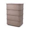 Washed oak chest of drawers with marble top