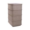 Washed oak chest of drawers with marble top