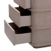 Washed oak chest of drawers with marble top