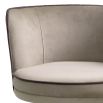 Wrap around back counter stool in sumptuous savona greige upholstery