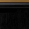 Charcoal grey bedside table with brass piping detail