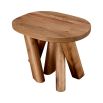 Illustrious oak table with overlapping legs and rounded edges