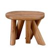 Illustrious oak table with overlapping legs and rounded edges