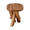 Illustrious oak table with overlapping legs and rounded edges