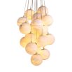 Glamorous suspended orb chandelier