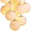 Glamorous suspended orb chandelier
