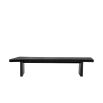 Tapered and narrow coffee table in black finish