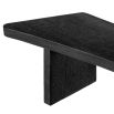 Tapered and narrow coffee table in black finish