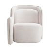 Elegant, sculptural chair with contrast piping detail