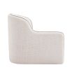 Elegant, sculptural chair with contrast piping detail