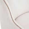 Elegant, sculptural chair with contrast piping detail