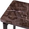 Luxurious console table with brown marble top and bronze finish legs