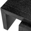 Contemporary coffee table with charcoal grey oak veneer and innovative rotating top