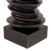 Stacked design bronze table lamp with black shade