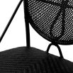 Intricate design rattan dining chair in black finish