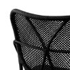 Intricate design rattan dining chair in black finish