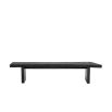tapered and narrow coffee table with black wood finish