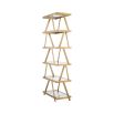 Brass geometric cabinet with glass tops
