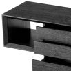 Charcoal grey oak console table with stacked shelving 