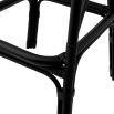 Intricate design rattan bar stool in black finish