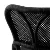 Intricate design rattan bar stool in black finish